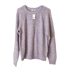GAP Waffle Stitched Crewneck Sweater in Amethyst Purple color NWT